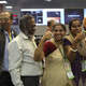 Indian Space Research Organisation scientists and officials cheer as they celebrate the success of Mars Orbiter Mission.